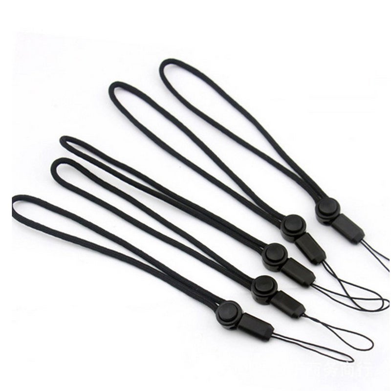 YOUOWO 5 Pack Nylon Lanyards Adjustable length,For USB Flash Drive Cell Phone Key ipod Mp3 Mp4 ID Card Badge and Other Small Electronic Devices (Black) - Image 1